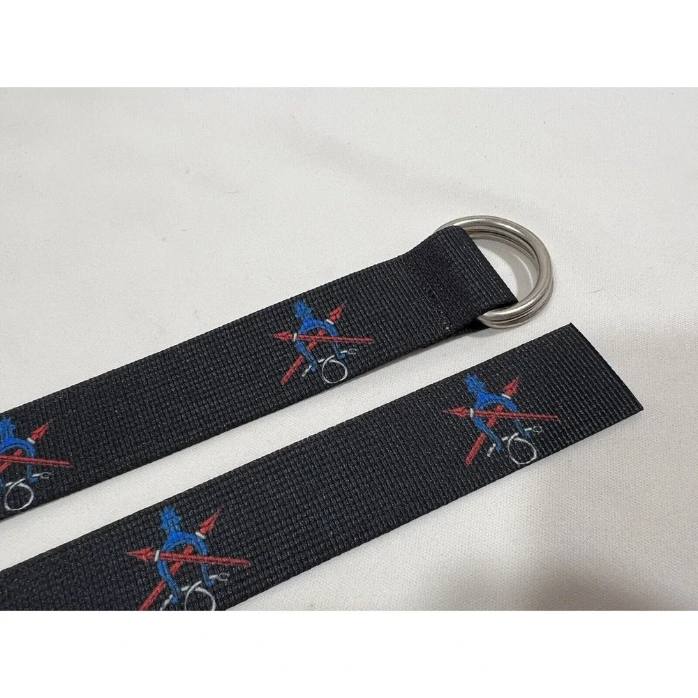 Thomas Bates Belt Small Nautical Print Nylon Casual Preppy